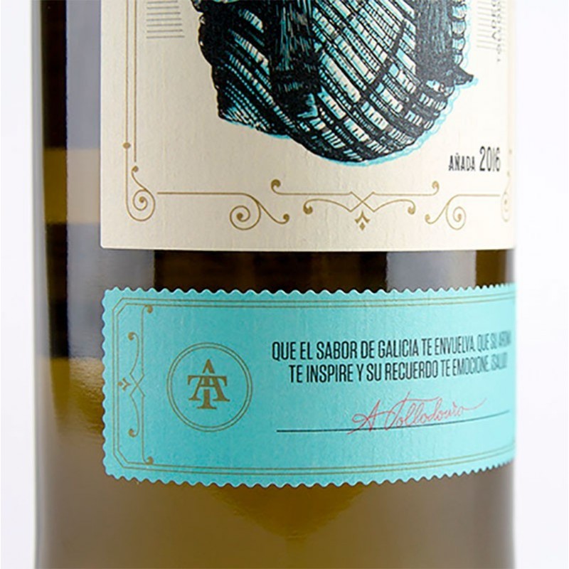 Botella de vino Albariño Pontellón